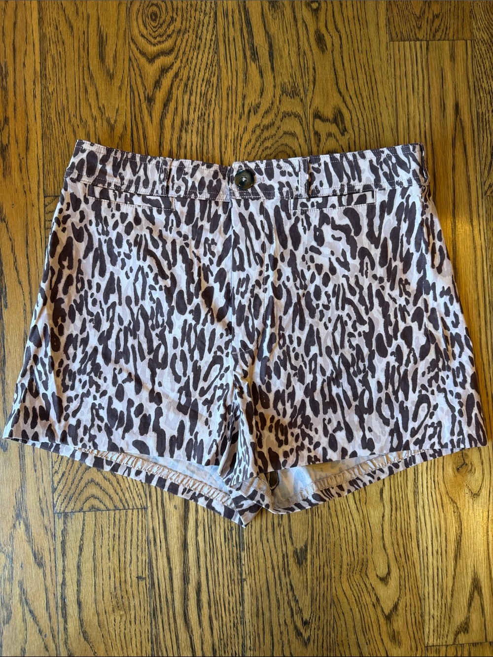 Maeve Brown and Cream Animal Print Shorts